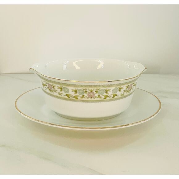 Arcadia by EMPRESS Japan Gravy Boat Attached Underplate, Bread & Butter Plates,5 - Picture 9 of 15